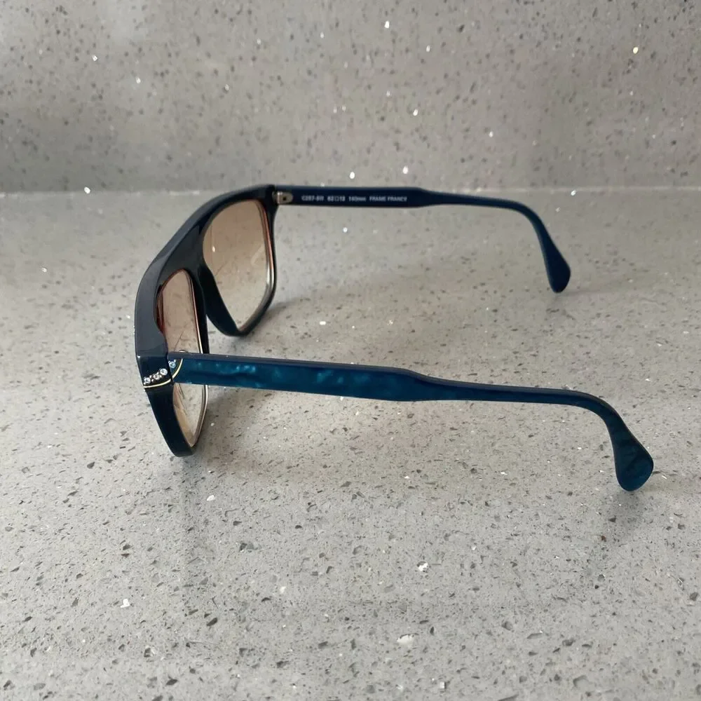Society Optiks CACHET C287 C287-511 62-13-140 France Eyeglasses frames ONLY blue